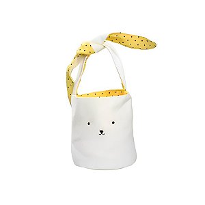 Bolsinha de Páscoa Coelho - Amarelo - 28cm - 1 unidade - Cromus - Rizzo