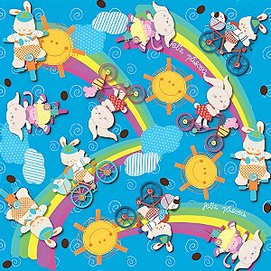 Folha para Ovos de Páscoa Metalizado Ciclopáscoa Azul 69x89cm - 5 unidades - Cromus - Rizzo