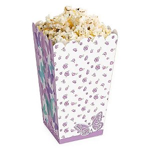 Caixa para Pipoca - Jardim Borboletas - 10 unidades - Cromus - Rizzo