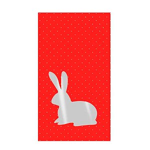 Saco Transparente Decorado - Silhueta Coelho - 11x19,5cm - 50 unidades - Cromus - Rizzo