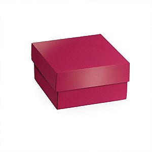 Mini Caixa Quadrada com Tampa - Cereja - 6,5x3,5x6,5cm  - 10 unidades - Cromus - Rizzo