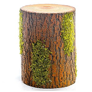 Tronco Decorativo Rústico Musgo G - 25cm x 15cm - Linha Rustic - 1 unidade - Cromus - Rizzo