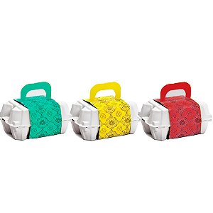 Mini Caixa com Cinta para 6 Ovos de 50g - Bandana - 6 unidades - Cromus - Rizzo