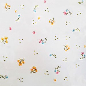Papel Celofane Decorado Florido 1m x 85cm - 5 unidades - Cromus - Rizzo
