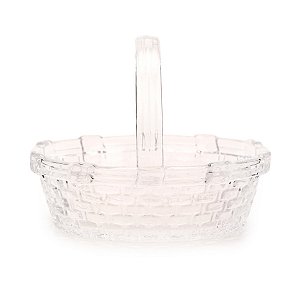 Cesta Decorativa de Vidro Oval - 13cm - 1 unidade - Cromus - Rizzo
