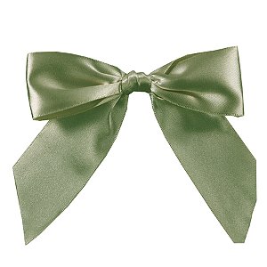 Laço Perfeito de Fita de Cetim com Lacre Prático - Verde Oliva - G 11x13cm - 3 unidades - Cromus - Rizzo