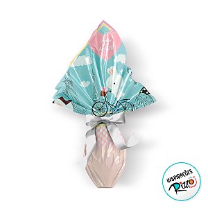 Saco Express 49x49cm para Ovos de 750g a 1kg - Coelho Viajante - 5 unidades - Cromus - Rizzo