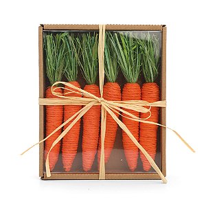 Cenouras Decorativas - 20cm - 6 unidades - Cromus - Rizzo