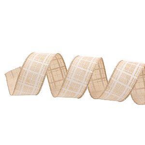 Fita Aramada - Xadrez Bege - 3,8cmx9,14m - 1 unidade - Cromus - Rizzo