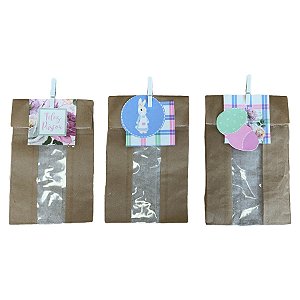 Saquinho com Visor - Bosque de Páscoa - 10 unidades - Cromus - Rizzo