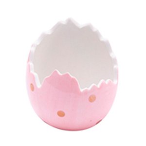 Pote Casca de Ovo com Pontos Dourados - Rosa/Dourado - 1 unidade - Cromus - Rizzo