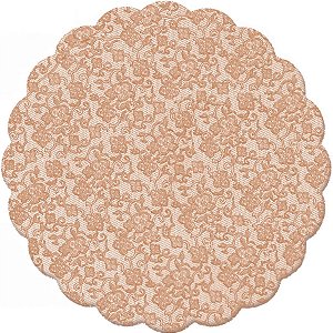 Tapetinho Para Doces Renda Francesa Toffee - 9 cm - 100 unidades - Cromus - Rizzo
