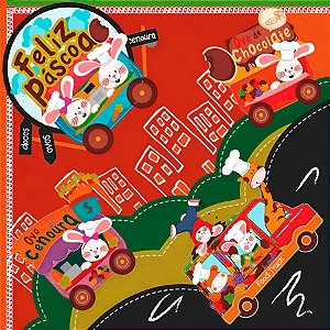 Saco Express 39x39cm para Ovos de 350g a 500g - Food Truck Vermelho - 5 unidades - Cromus - Rizzo