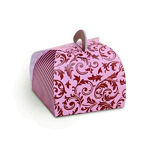 Caixa Bem Casado - Arabesco Rosa - 24 unidades - Cromus - Rizzo