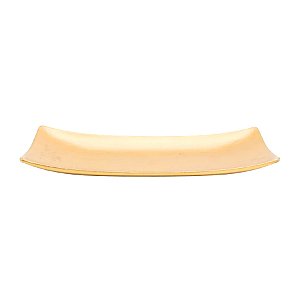 Prato Retangular Decorativo de Madeira - Ouro - 34cm - 1 unidade - Cromus - Rizzo
