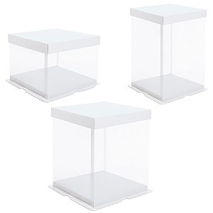 Caixa para Bolo Premium - Branco - 1 unidade - Cromus - Rizzo
