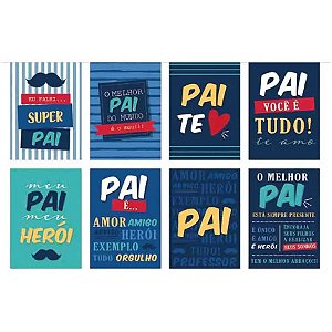 Cartaz Decorativo - Super Pai - 8 unidades - Cromus - Rizzo
