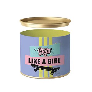 Lata para Lembrancinhas "Like a Girl" - Skate - 1 unidade - Cromus - Rizzo
