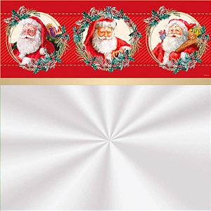 Saco Transparente 60x75cm Sortido Natal Barrado - 25 unidades - Cromus - Rizzo
