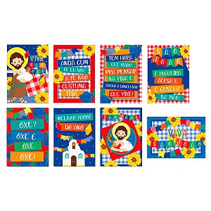 Cartaz Decorativo - Noite de São João - 8 unidades - Cromus - Rizzo
