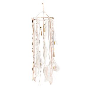 Filtro dos Sonhos Boho Rosa e Branco - 1 unidade - Cromus - Rizzo