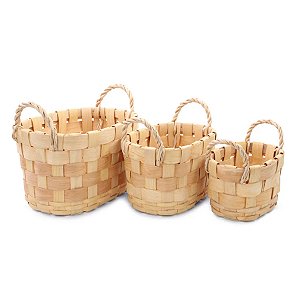 Cesta de Fibra de Bambu - Bege - 1 unidade - Cromus Páscoa - Rizzo