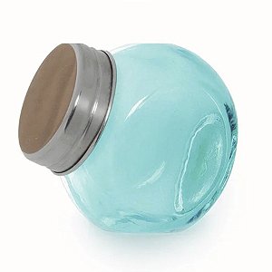 Mini Baleiro Azul C/Tampa Prata - 6 unidade - Cromus - Rizzo