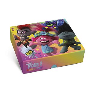 Caixa Retangular Tampa e Fundo - New Trolls - 10 unidades - Cromus - Rizzo