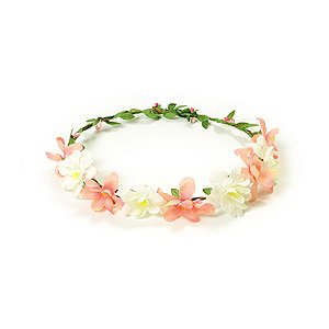 Tiara Coroa de Violetas Rosa e Branco - 1 unidade - Cromus - Rizzo