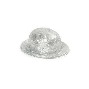 Mini Chapéu Prata c/ Gliter - 1 unidade - Cromus - Rizzo