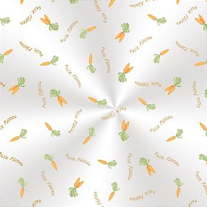 Saco Transparente Decorado - 15x29cm - Cenourinhas - 100 unidades - Cromus Páscoa - Rizzo Embalagens