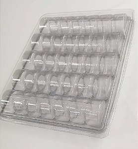 Blister para 35 Macarons Ref. BM35C - 27,5x22x5cm - 20 Unidades - San Felipo Rizzo Confeitaria​