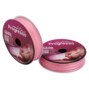 Fita Voal com Cetim Progresso 7mm nº1 - 10m Cor 206 Rosa Claro - 01 unidade