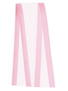 Fita Voal com Cetim Progresso 22mm nº5 - 10m Cor 206 Rosa Claro - 01 unidade