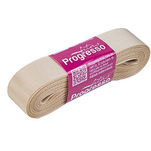 Fita Gorgurão Progresso 22mm nº5 - 10m Cor 236 Bege - 01 unidade