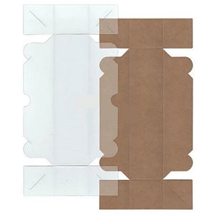 Caixa Transparente de Acetato Kraft - Ref.CH-06 - 17,5 x 4,5 x 4 - 20 unidades - CAC - Rizzo