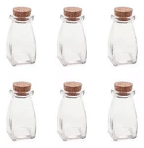 Potinho de Vidro com Tampa de Rolha 100 ml - 10,5x5cm - 1 unidade - Rizzo