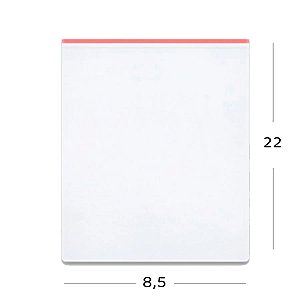 Saco Adesivado com furo - 8,5 x 22 cm - Rizzo