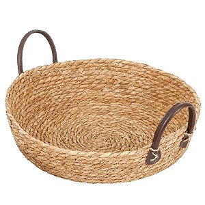 Cesta Decorativa Paracanas em Seagrass com alça - 35x35x8cm - 1 unidade - Rizzo