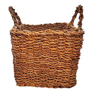 Cesta Decorativa Mearin de Seagrass - 35x35x30cm - 1 unidade - Rizzo