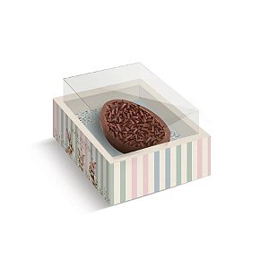 Caixa New Moldura para Meio Ovo Com Visor - Doce Páscoa - 6 unidades - Cromus - Rizzo