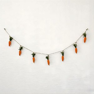 Festão de Páscoa - Cenouras Laranja e Verde - 174cm - 1 unidade - Rizzo