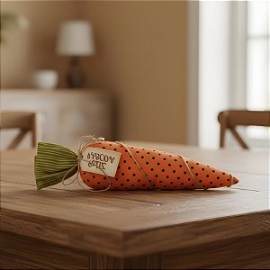 Enfeite Decorativo de Páscoa - Cenoura Laranja com Bolinhas - 24cm - 1 unidade - Cromus - Rizzo