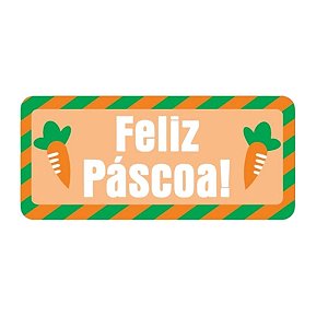 Etiqueta Adesiva - Páscoa Cenourinha - 4cm - 100 unidades - Rizzo
