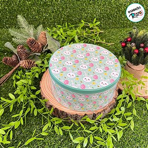 Kit 3 Latas Redondas de Páscoa - Coelho de Páscoa - 20 / 17 / 13,5cm - 1 unidade - Rizzo