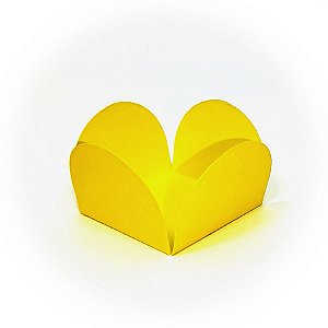 Forminhas para Doces 4 Pétalas Amarelo  - 50 unidades - FunFestas - Rizzo