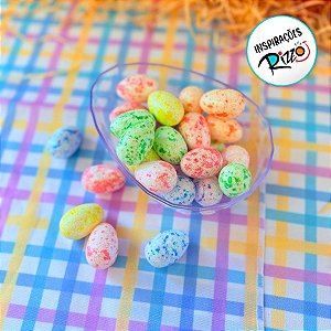 Ovinhos De Páscoa Coloridos Com Glitter - 3cm - 36 unidades - Silver Festas - Rizzo