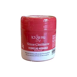 Corante em Pó Shine Cintilante Vermelho Morango - 5g - 1 unidade - IceBerg - Rizzo