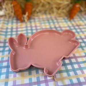 Bandeja Decorativa de Páscoa - Coelho Rose - 24cm - 1 unidade - Só Boleiras - Rizzo