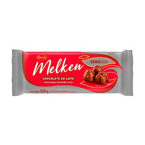Chocolate ao Leite Zero em Barra - 500g - 1 unidade - Melken - Rizzo